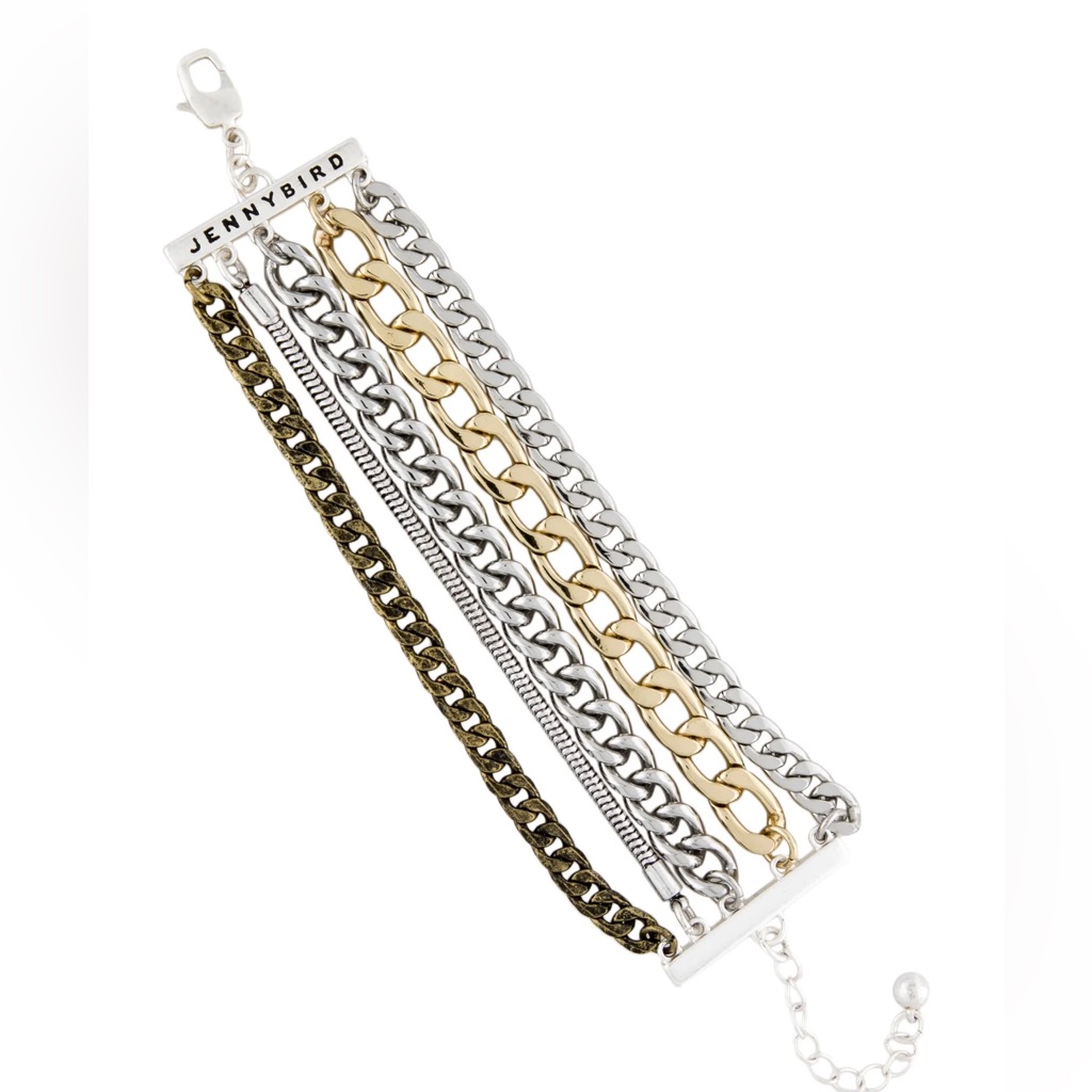 Jenny Bird Two Tone Multistrand Link Bracelet